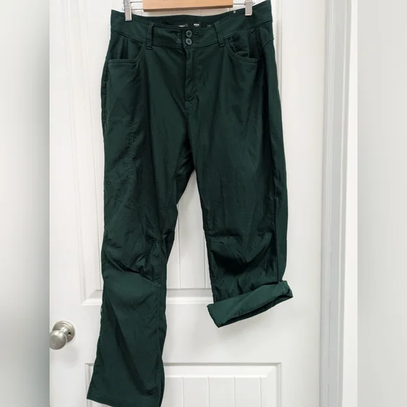 Prana Women's Stretch Zion Mid-Rise Forest Green Pant - Picture 6 of 11